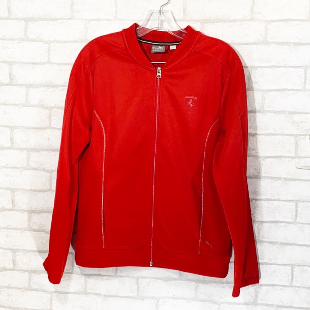 Puma X Ferrari red zip up size Large